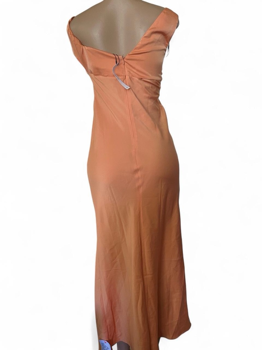 ASOS Peach Orange Off-Shoulder Maxi Dress